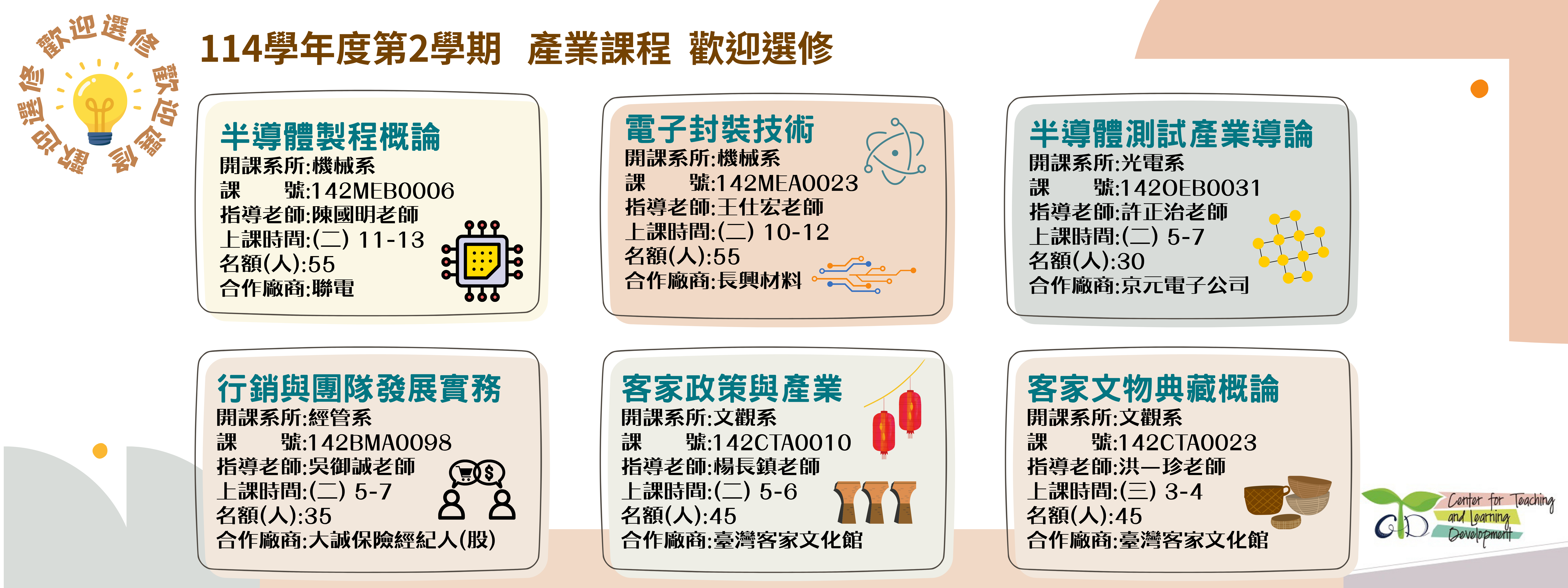 114學年度第2學期   產業課程